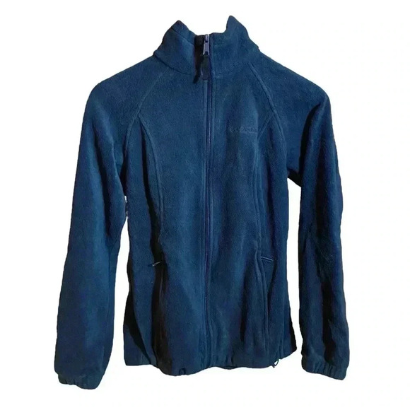 Columbia Women's Sweatshirt Fleece Jacket Front Zip-up Sportswear Blue Size S - Picture 1 of 16